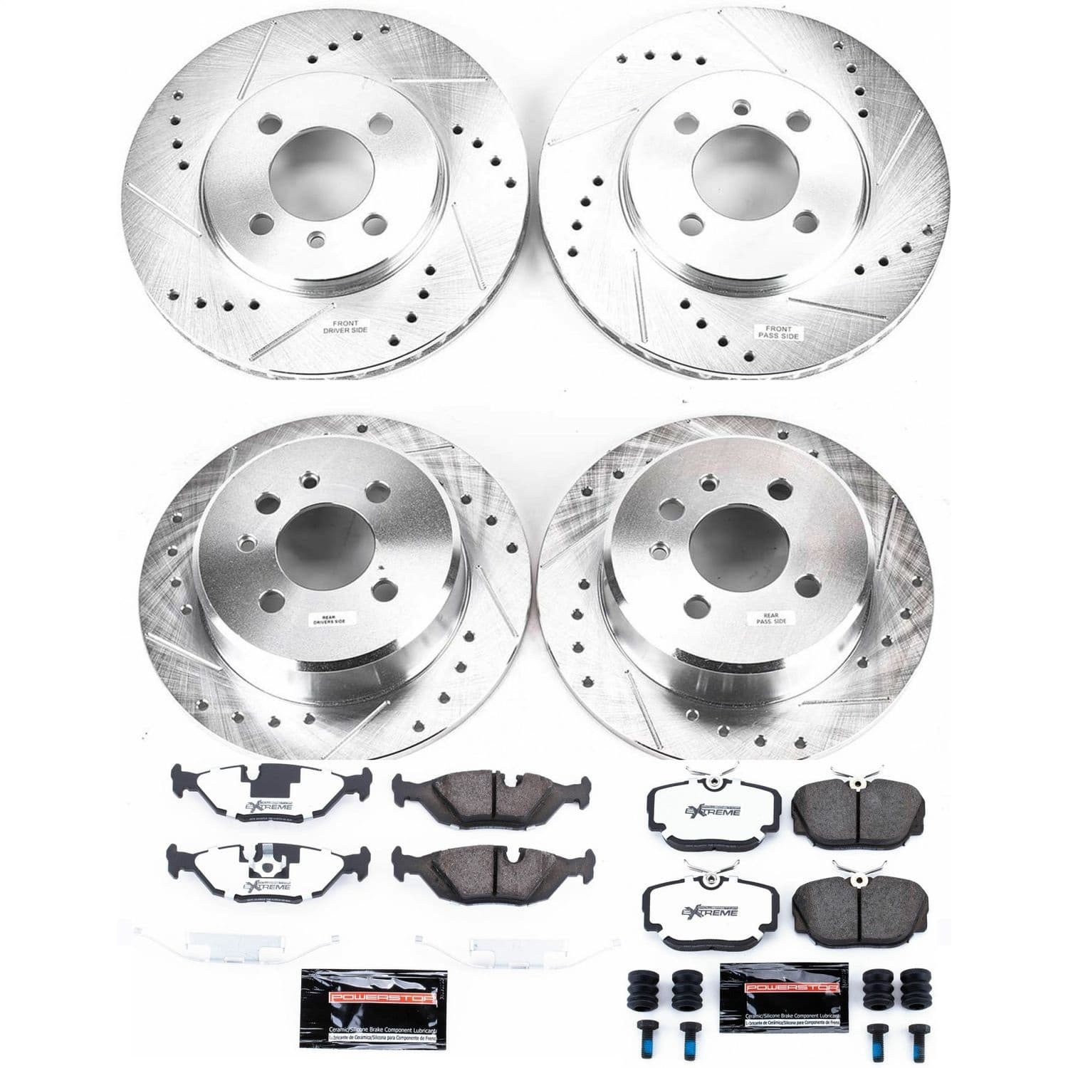 Power Stop - K4167-26 - Front and Rear - Disc Brake Pad and Rotor Kit image 1