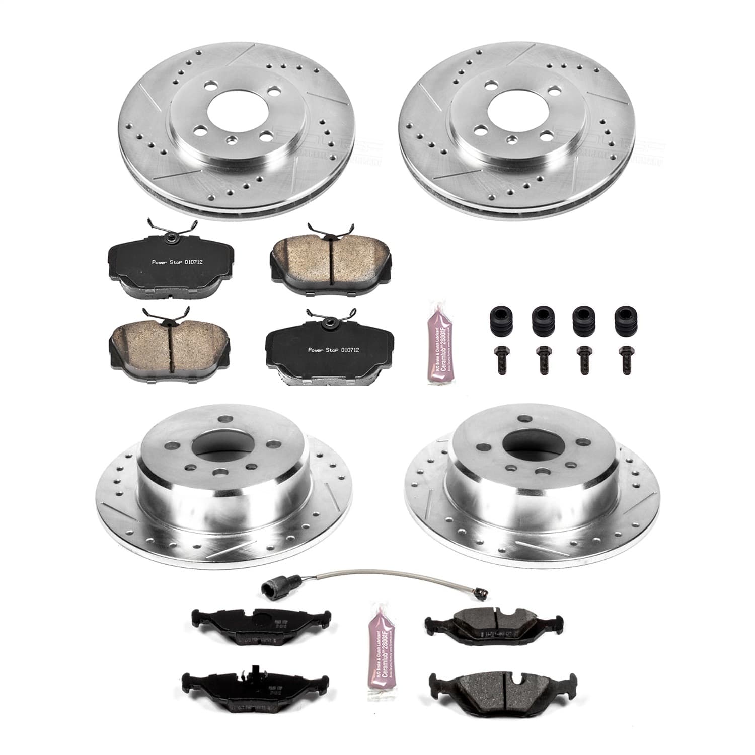 Power Stop - K4167 - Front and Rear - Disc Brake Pad and Rotor Kit image 1
