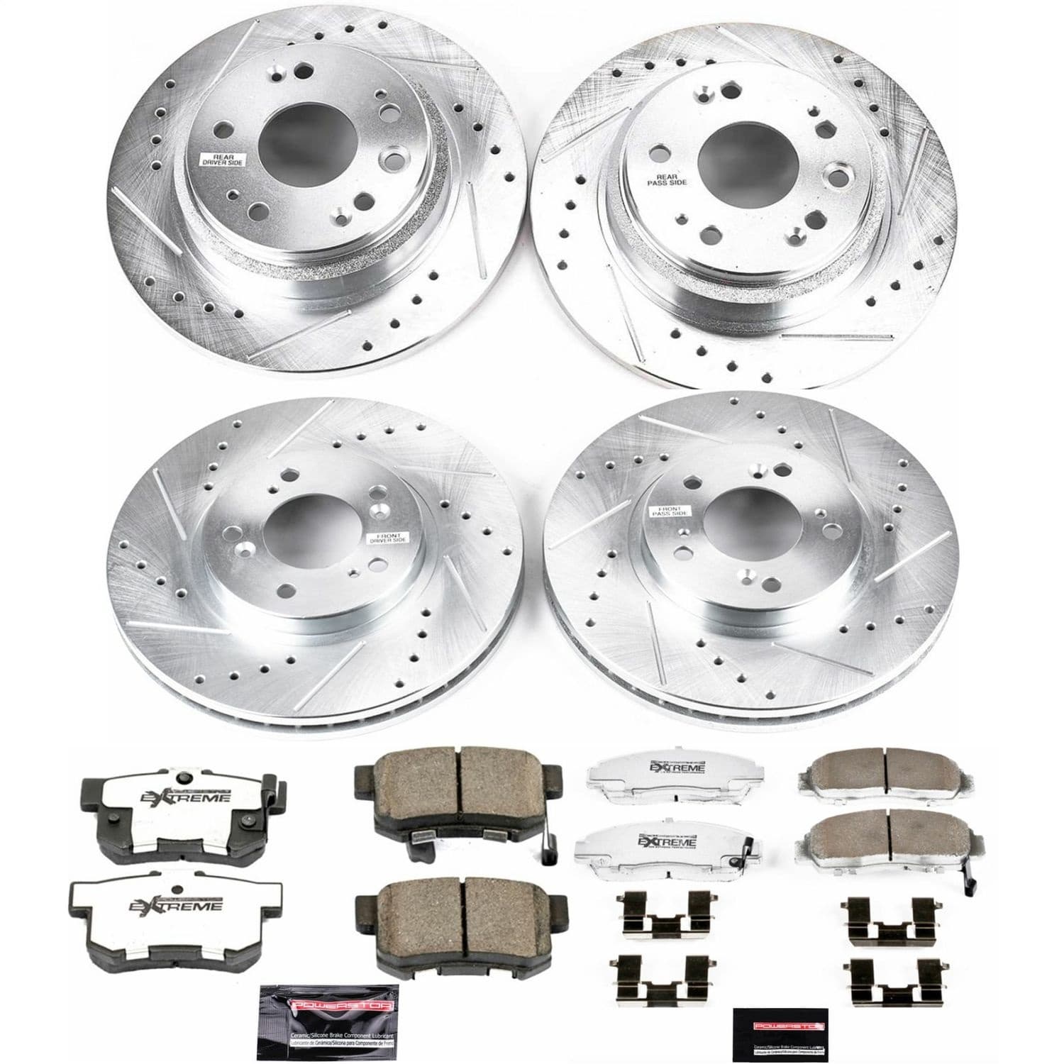 Power Stop - K4271-26 - Front and Rear - Disc Brake Pad and Rotor Kit image 1