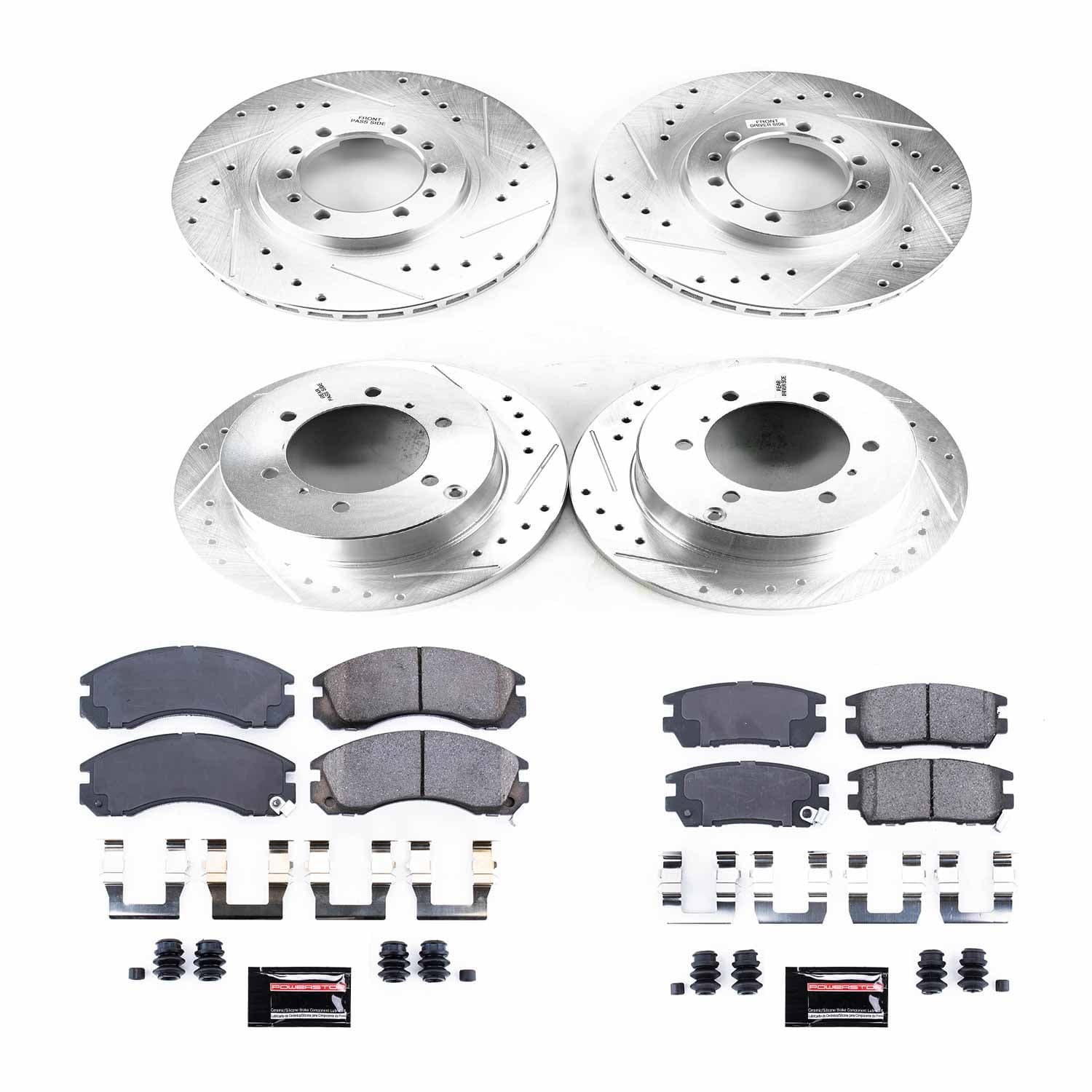 Power Stop - K4305 - Front and Rear - Disc Brake Pad and Rotor Kit image 1