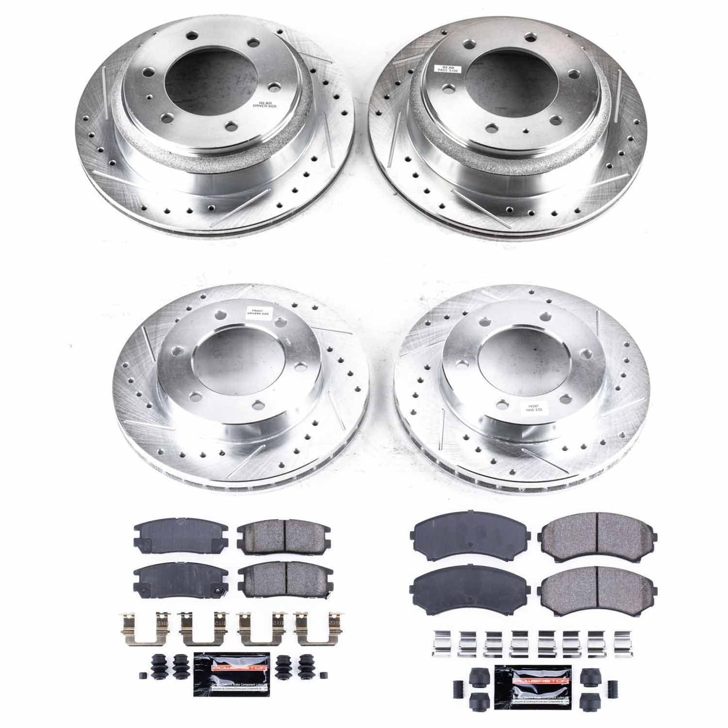 Power Stop - K4311 - Front and Rear - Disc Brake Pad and Rotor Kit image 1