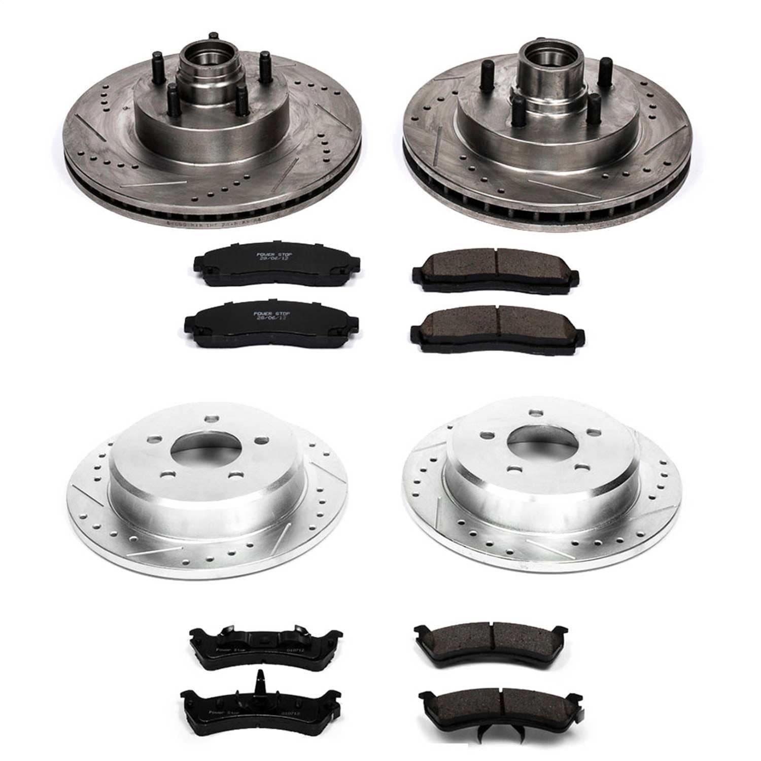 Power Stop - K4356 - Front and Rear - Disc Brake Pad and Rotor Kit image 1
