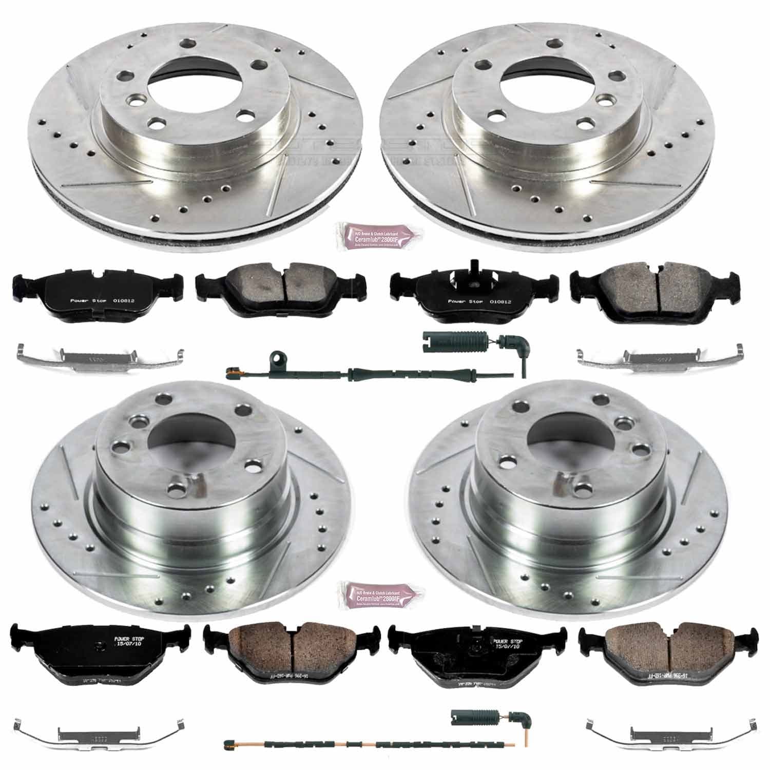 Power Stop - K4371 - Front and Rear - Disc Brake Pad and Rotor Kit image 1