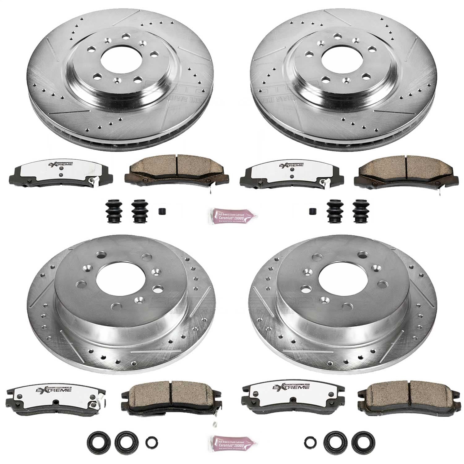 Power Stop - K4377-26 - Front and Rear - Disc Brake Pad and Rotor Kit image 1