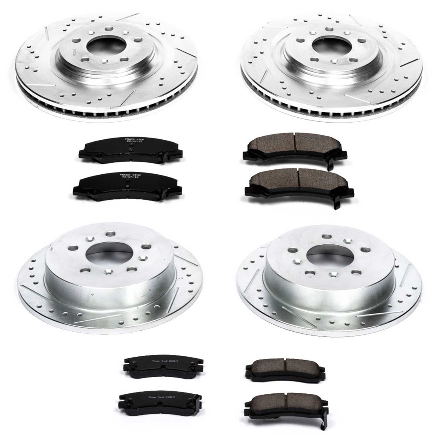 Power Stop - K4377 - Front and Rear - Disc Brake Pad and Rotor Kit image 1