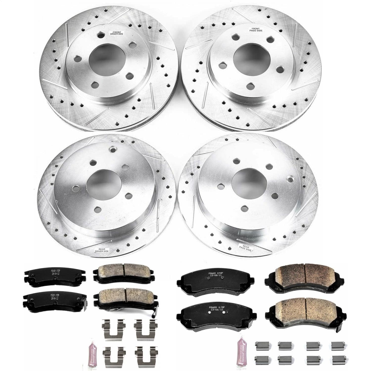 Power Stop - K4382 - Front and Rear - Disc Brake Pad and Rotor Kit image 1