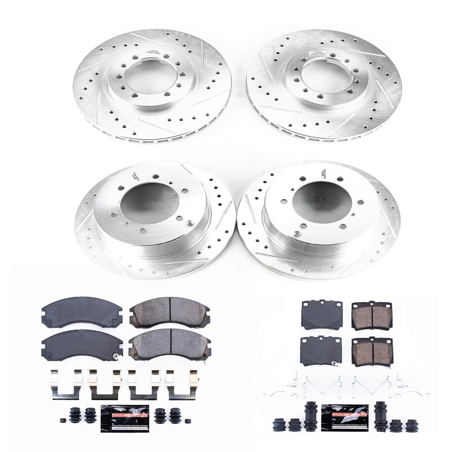 Power Stop - K4402 - Front and Rear - Disc Brake Pad and Rotor Kit image 1