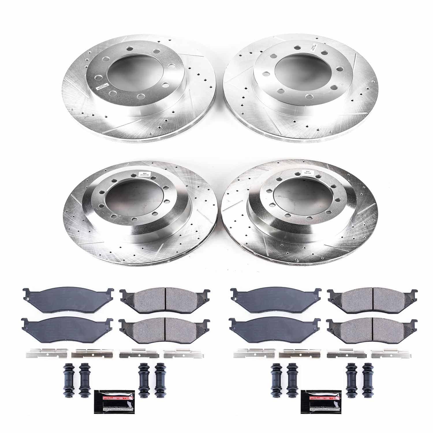 Power Stop - K4416 - Front and Rear - Disc Brake Pad and Rotor Kit image 1