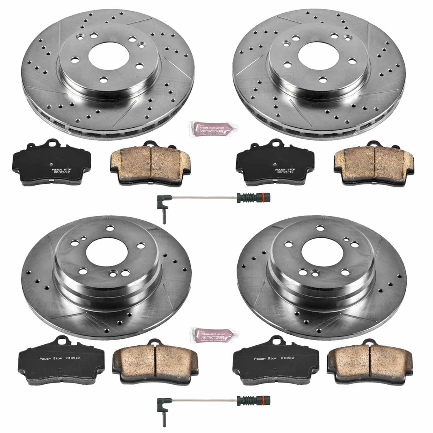 Power Stop - K4417 - Front and Rear - Disc Brake Pad and Rotor Kit image 1