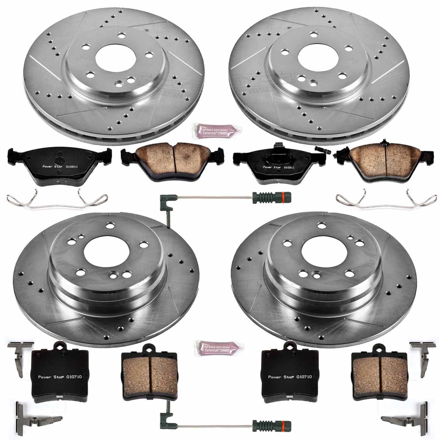 Power Stop - K4420 - Front and Rear - Disc Brake Pad and Rotor Kit image 1