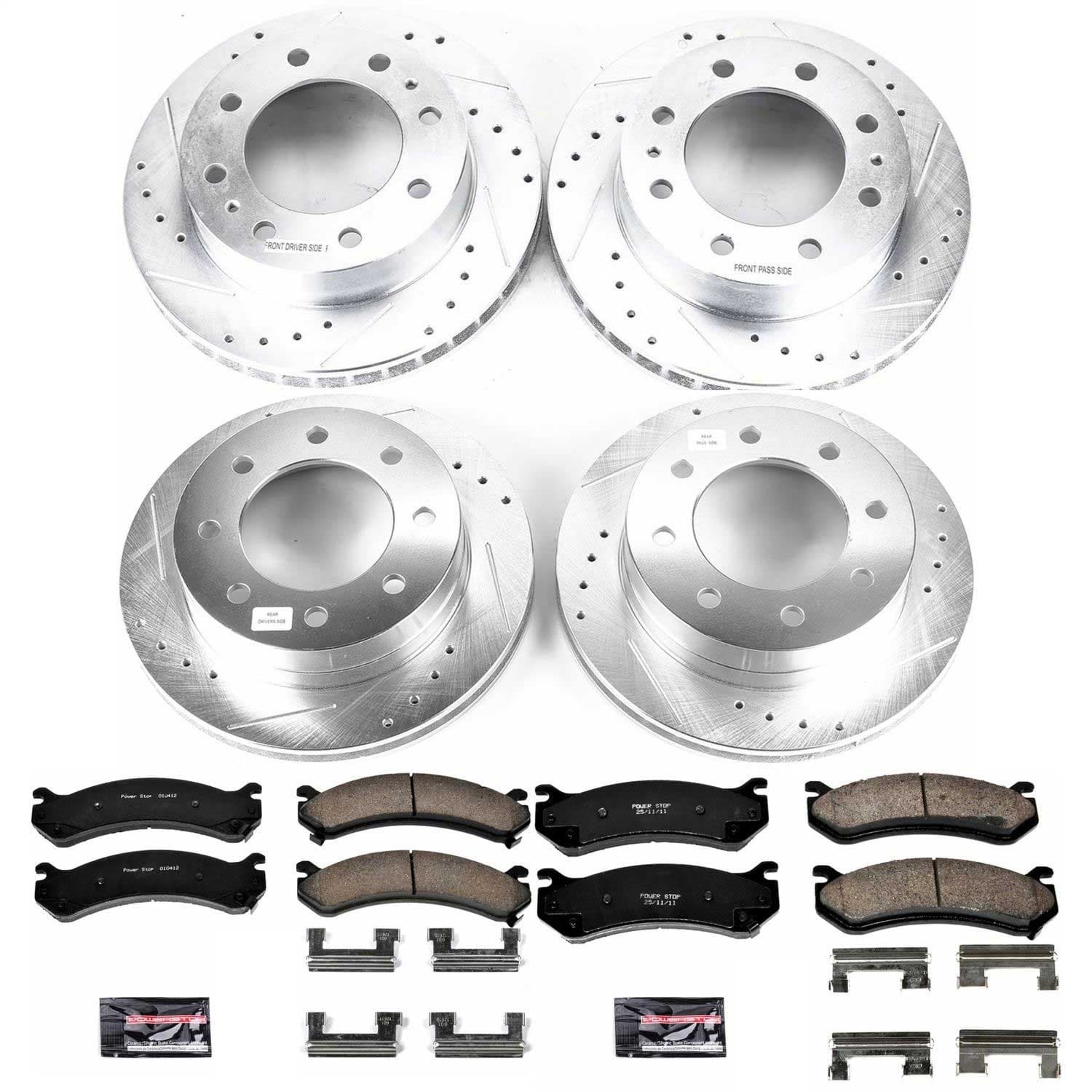 Power Stop - K4426 - Front and Rear - Disc Brake Pad and Rotor Kit image 1