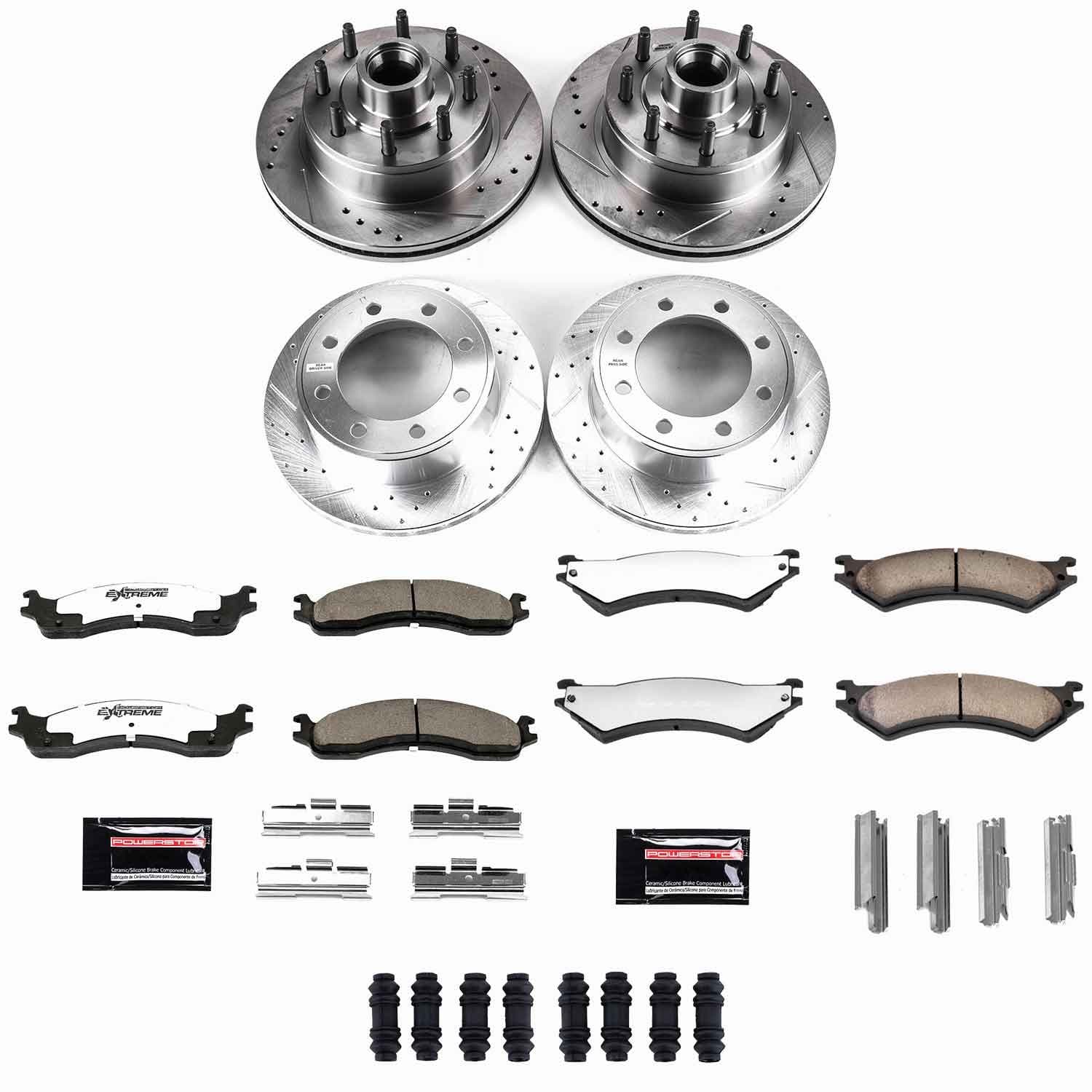 Power Stop - K4434-36 - Front and Rear - Disc Brake Pad and Rotor Kit image 1