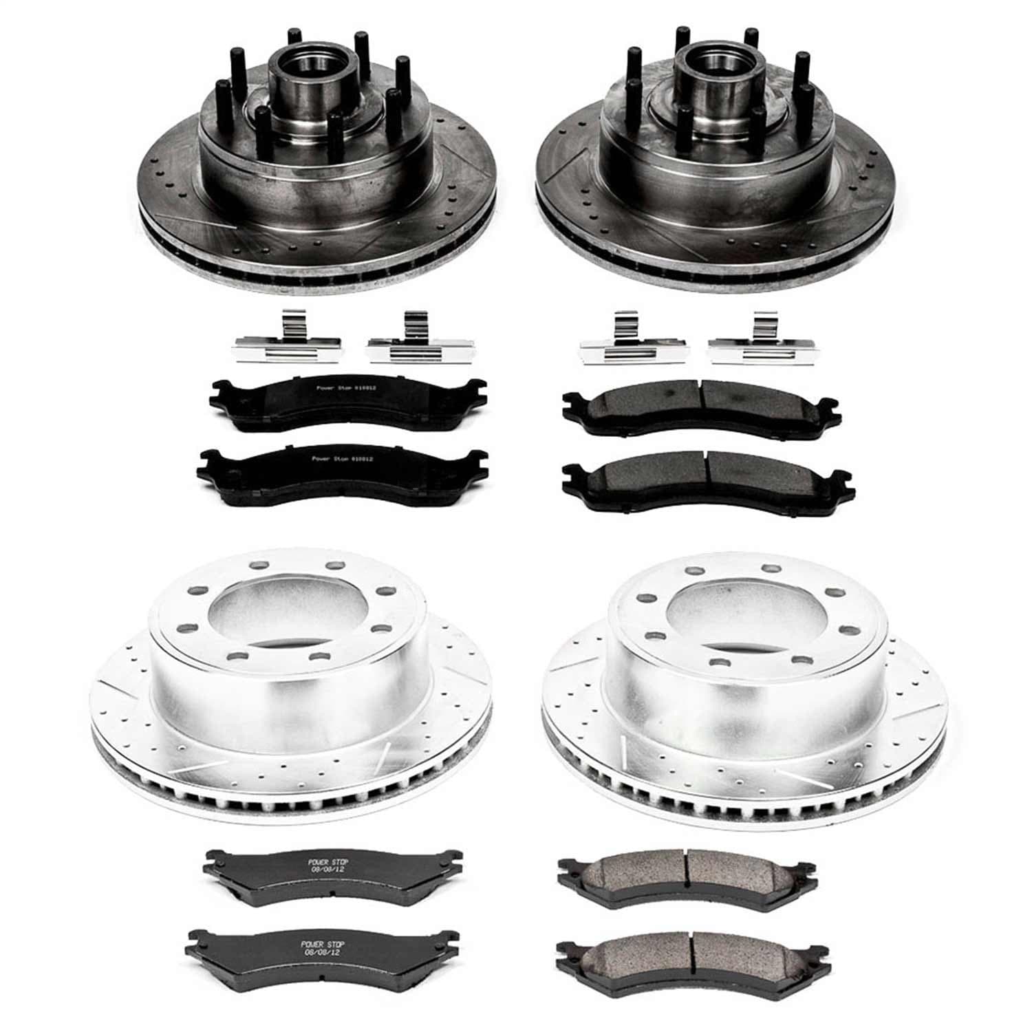 Power Stop - K4434 - Front and Rear - Disc Brake Pad and Rotor Kit image 1