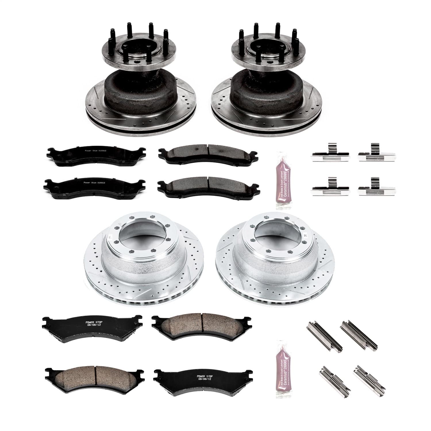 Power Stop - K4435 - Front and Rear - Disc Brake Pad and Rotor Kit image 1