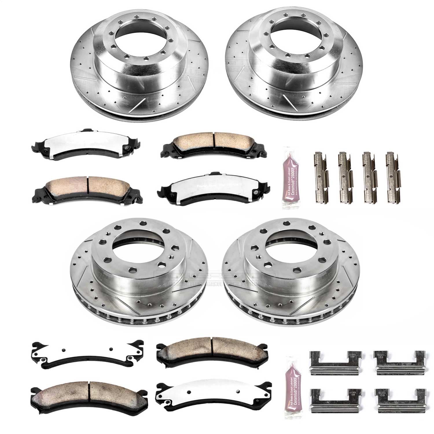 Power Stop - K4454-36 - Front and Rear - Disc Brake Pad and Rotor Kit image 1