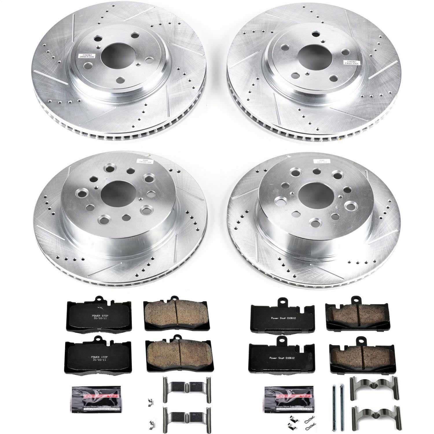 Power Stop - K4462 - Front and Rear - Disc Brake Pad and Rotor Kit image 1