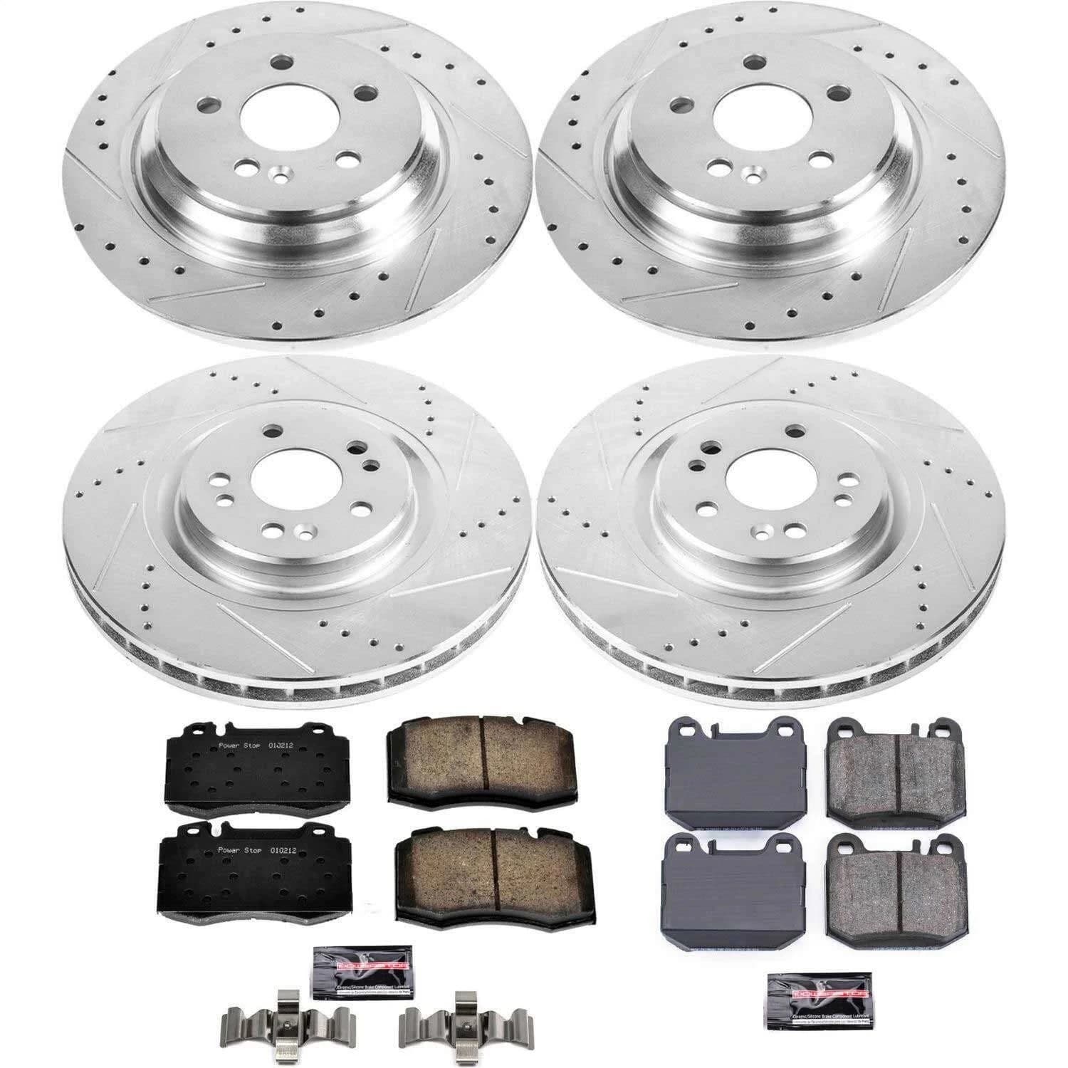 Power Stop - K4463 - Front and Rear - Disc Brake Pad and Rotor Kit image 1
