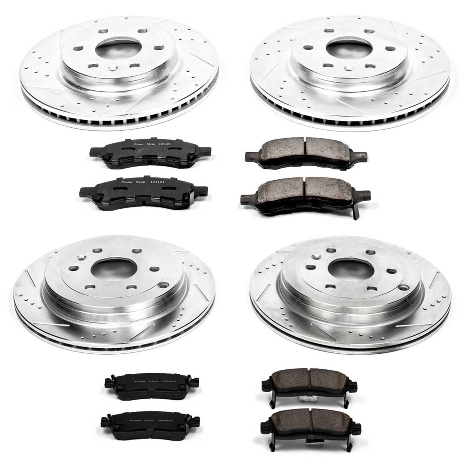 Power Stop - K4466 - Front and Rear - Disc Brake Pad and Rotor Kit image 1