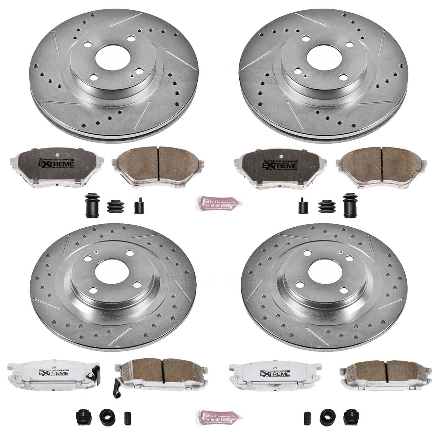 Power Stop - K4468-26 - Front and Rear - Disc Brake Pad and Rotor Kit image 1
