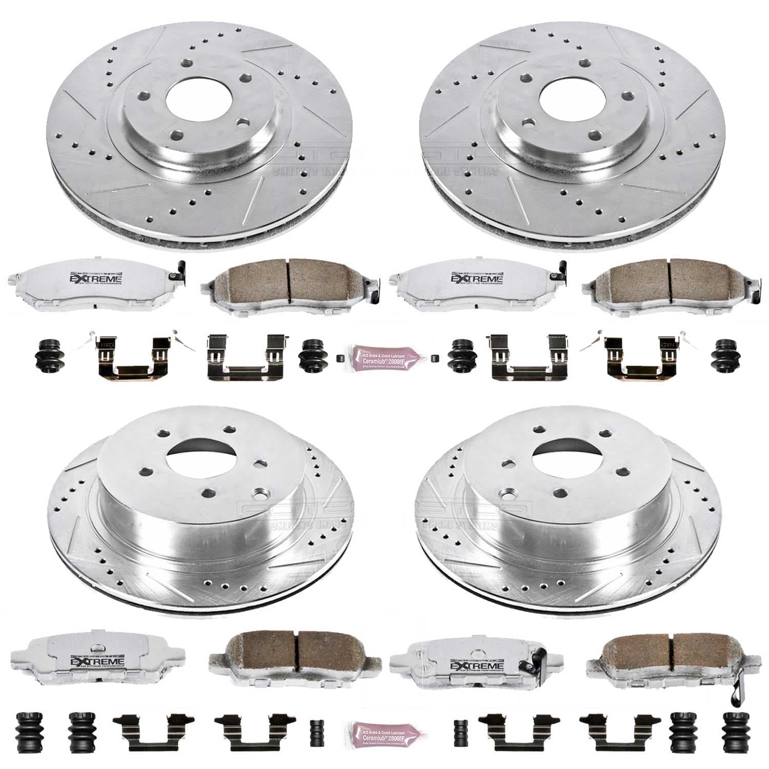 Power Stop - K4476-26 - Front and Rear - Disc Brake Pad and Rotor Kit image 1