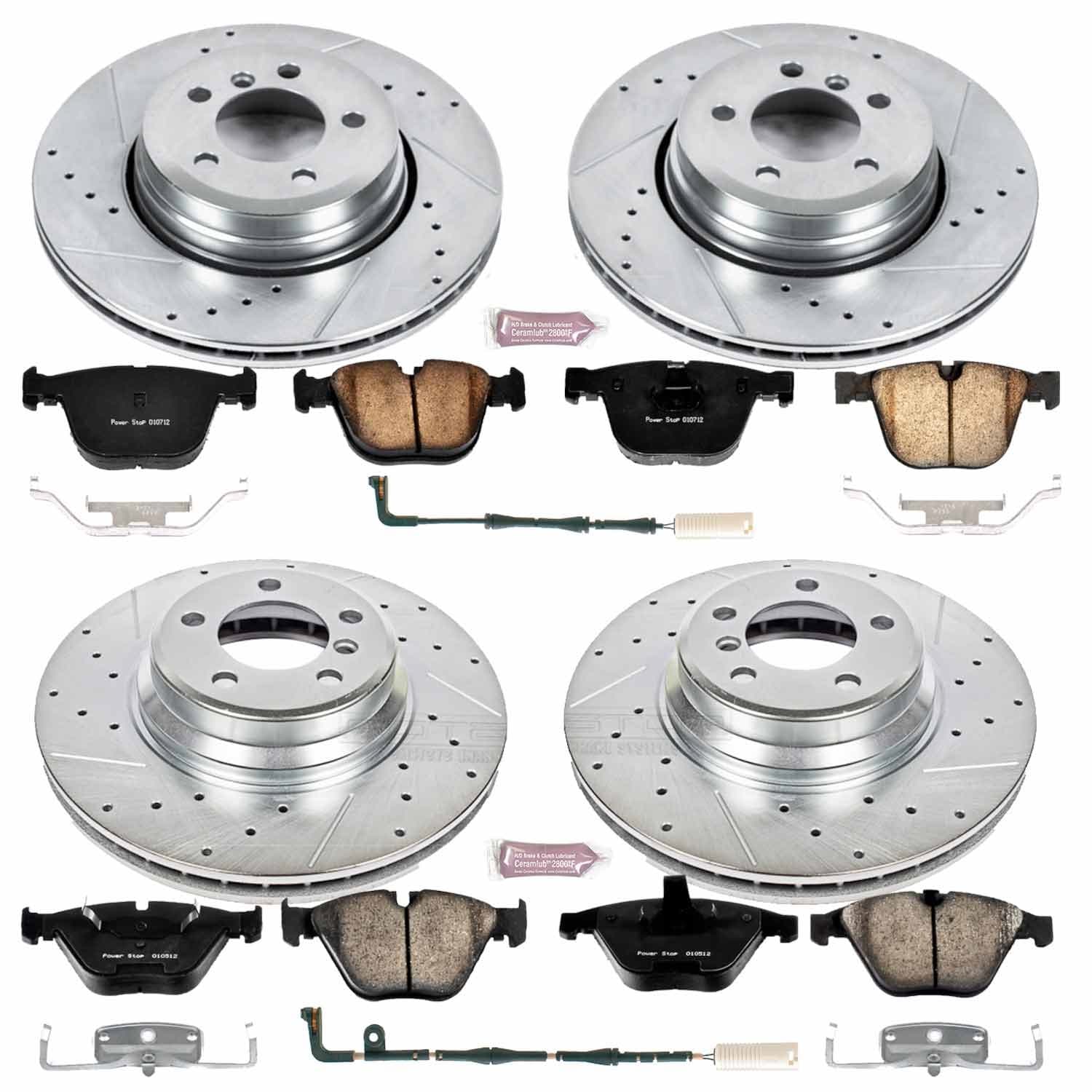 Power Stop - K4479 - Front and Rear - Disc Brake Pad and Rotor Kit image 1