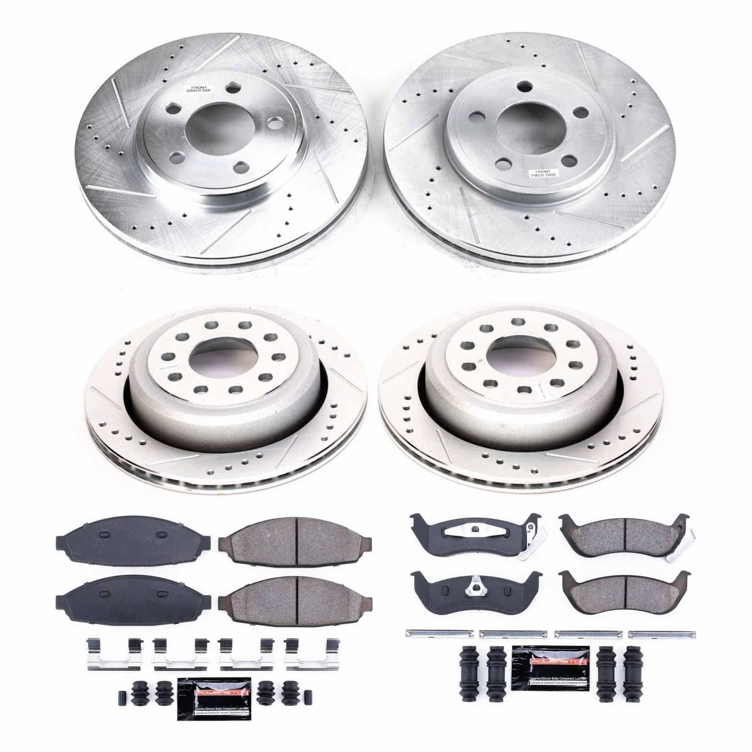 Power Stop - K4486 - Front and Rear - Disc Brake Pad and Rotor Kit image 1