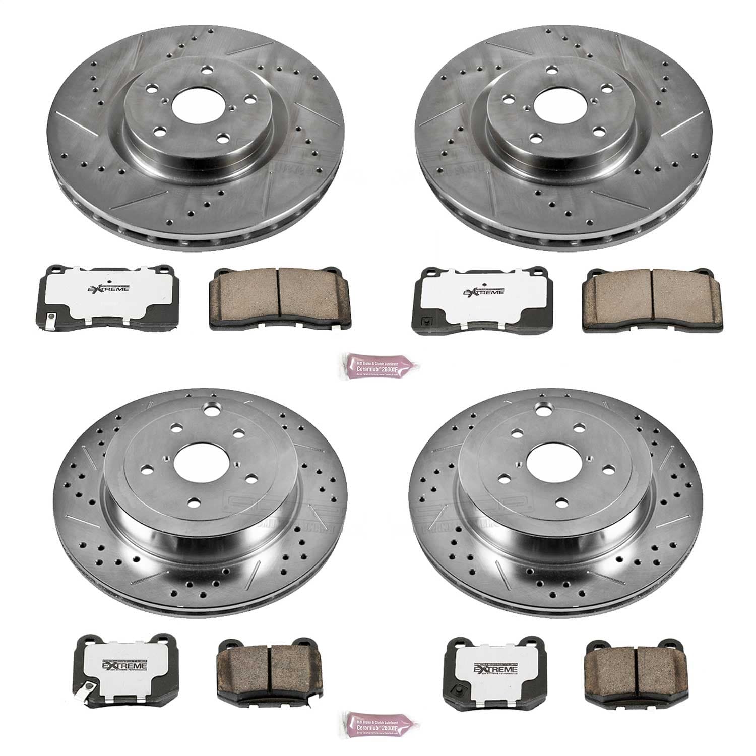 Power Stop - K4490-26 - Front and Rear - Disc Brake Pad and Rotor Kit image 1