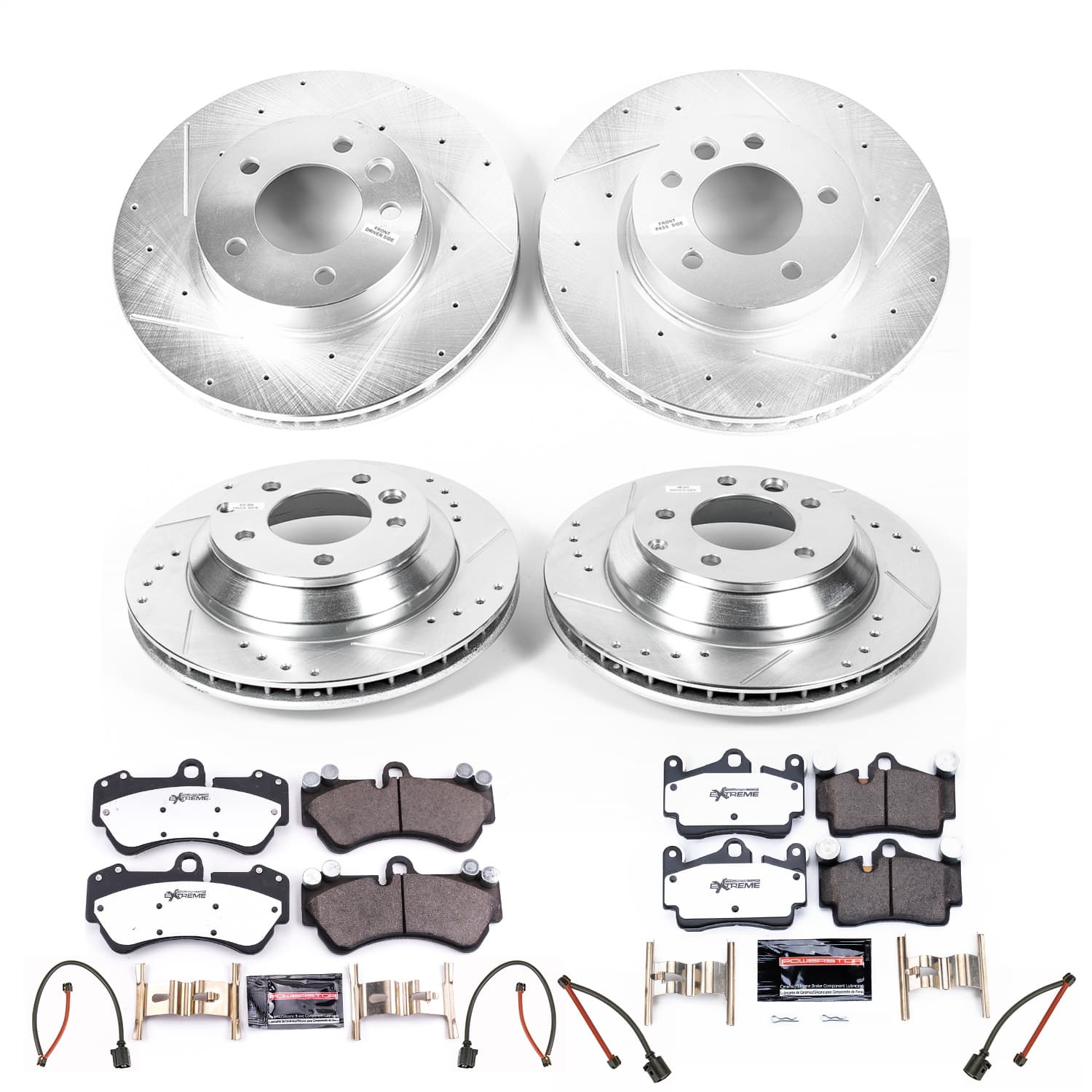 Power Stop - K4495-26 - Front and Rear - Disc Brake Pad and Rotor Kit image 1