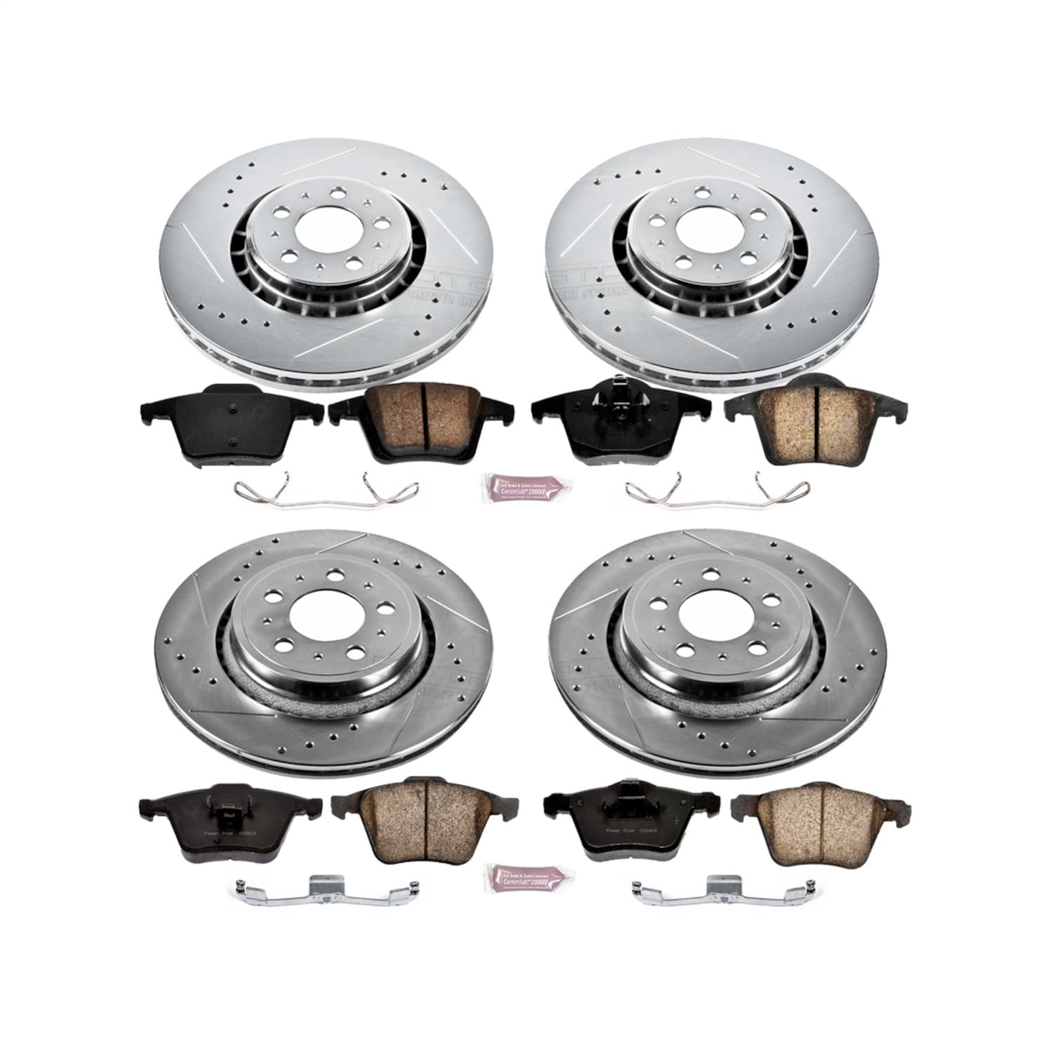 Power Stop - K4502 - Front and Rear - Disc Brake Pad and Rotor Kit image 1