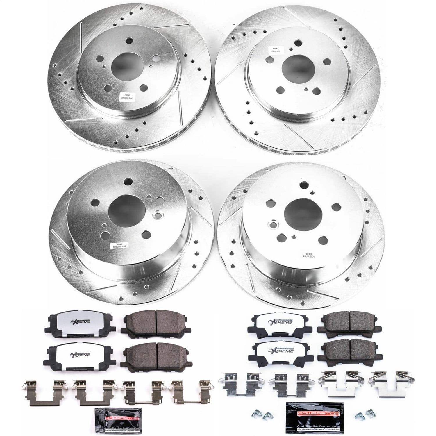 Power Stop - K4530-36 - Front and Rear - Disc Brake Pad and Rotor Kit image 1