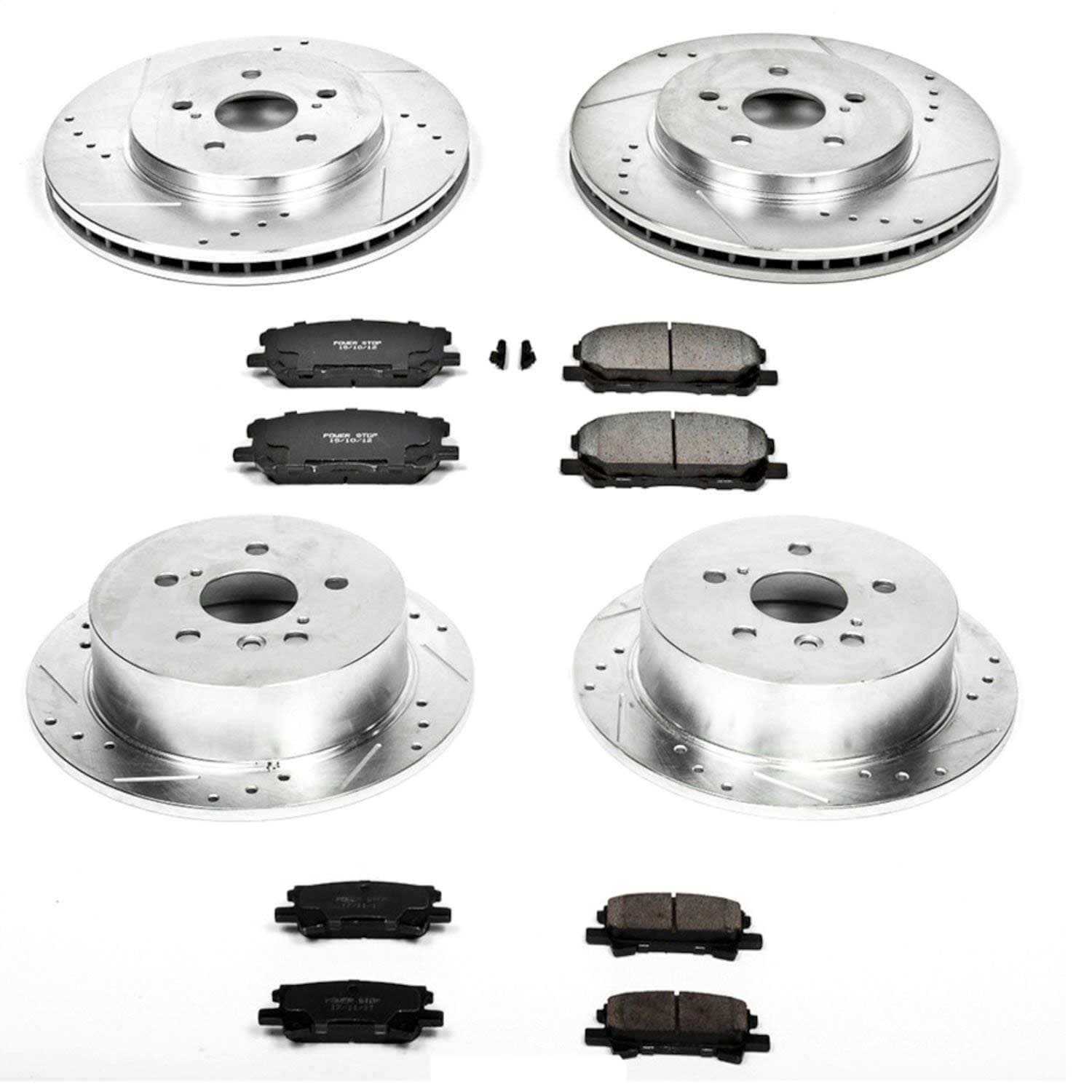 Power Stop - K4530 - Front and Rear - Disc Brake Pad and Rotor Kit image 1