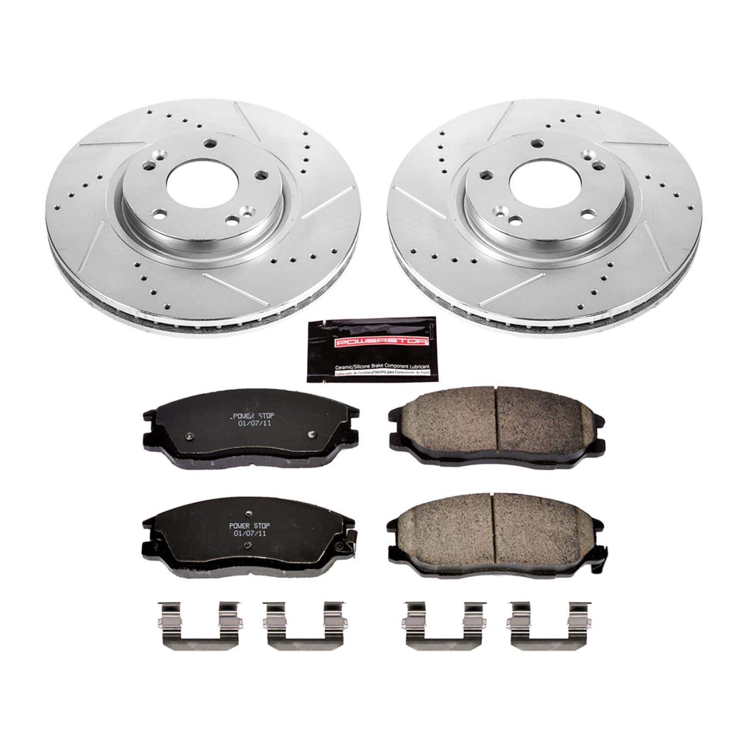 Power Stop - K4557 - Front - Disc Brake Pad and Rotor Kit image 1