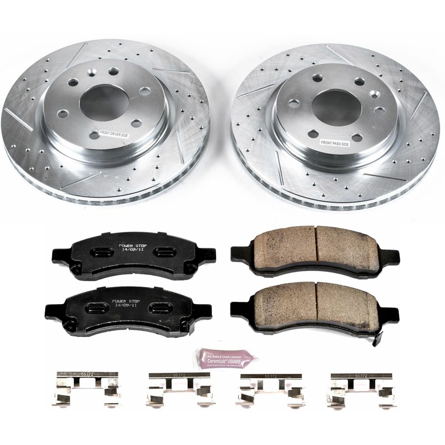 Power Stop - K4657-36 - Front - Disc Brake Pad and Rotor Kit image 1