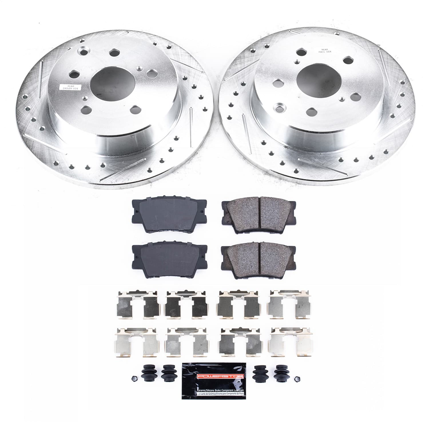 Power Stop - K4671 - Rear - Disc Brake Pad and Rotor Kit image 1