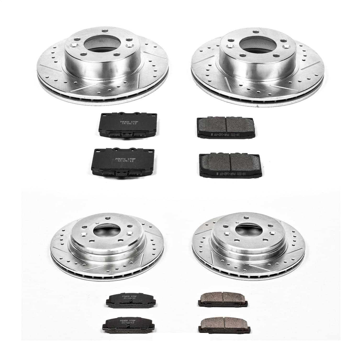 Power Stop - K471 - Front and Rear - Disc Brake Pad and Rotor Kit image 1