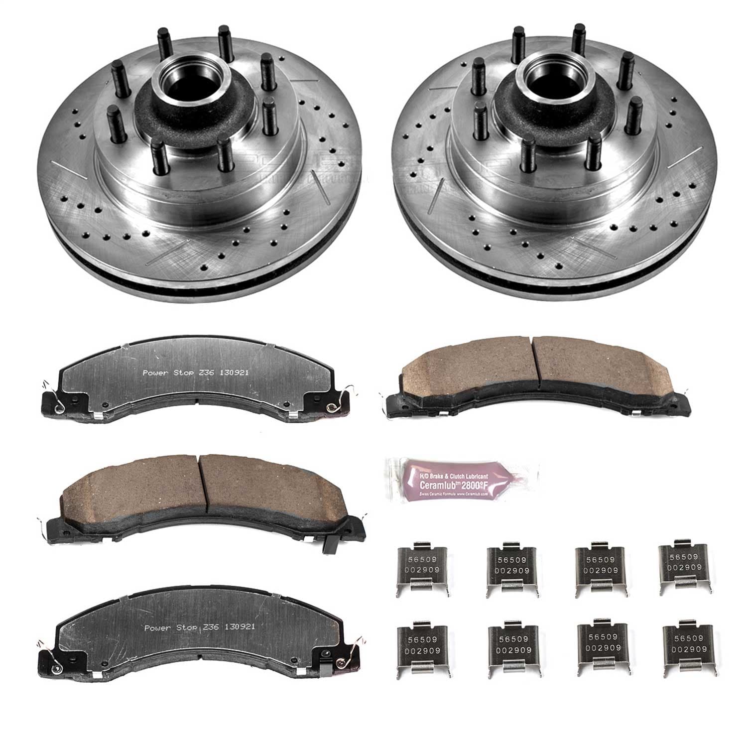 Power Stop - K4722-36 - Rear - Disc Brake Pad and Rotor Kit image 1