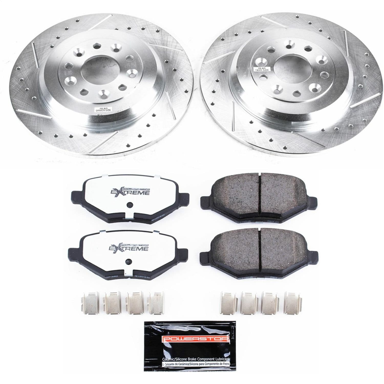 Power Stop - K4744-36 - Rear - Disc Brake Pad and Rotor Kit image 1