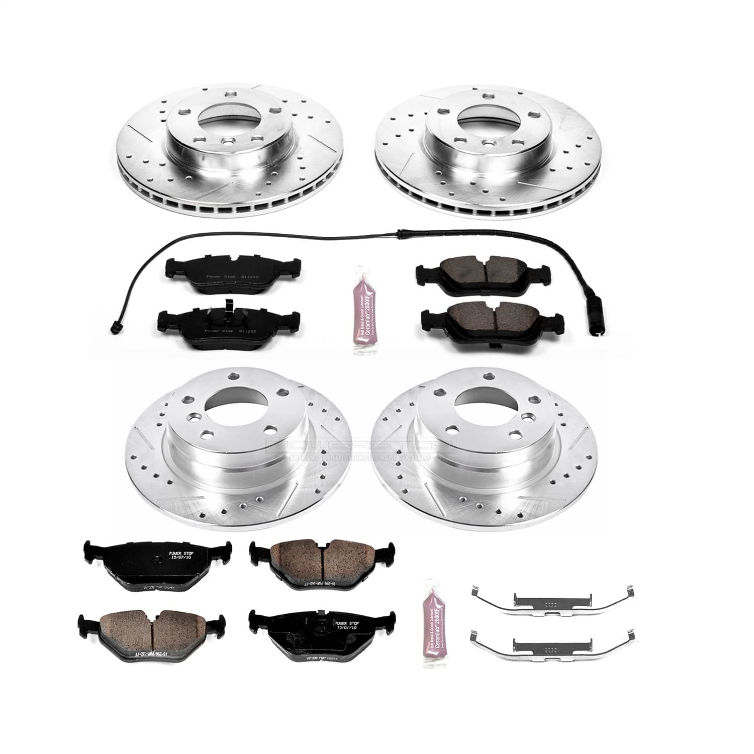 Power Stop - K498 - Front and Rear - Disc Brake Pad and Rotor Kit image 1