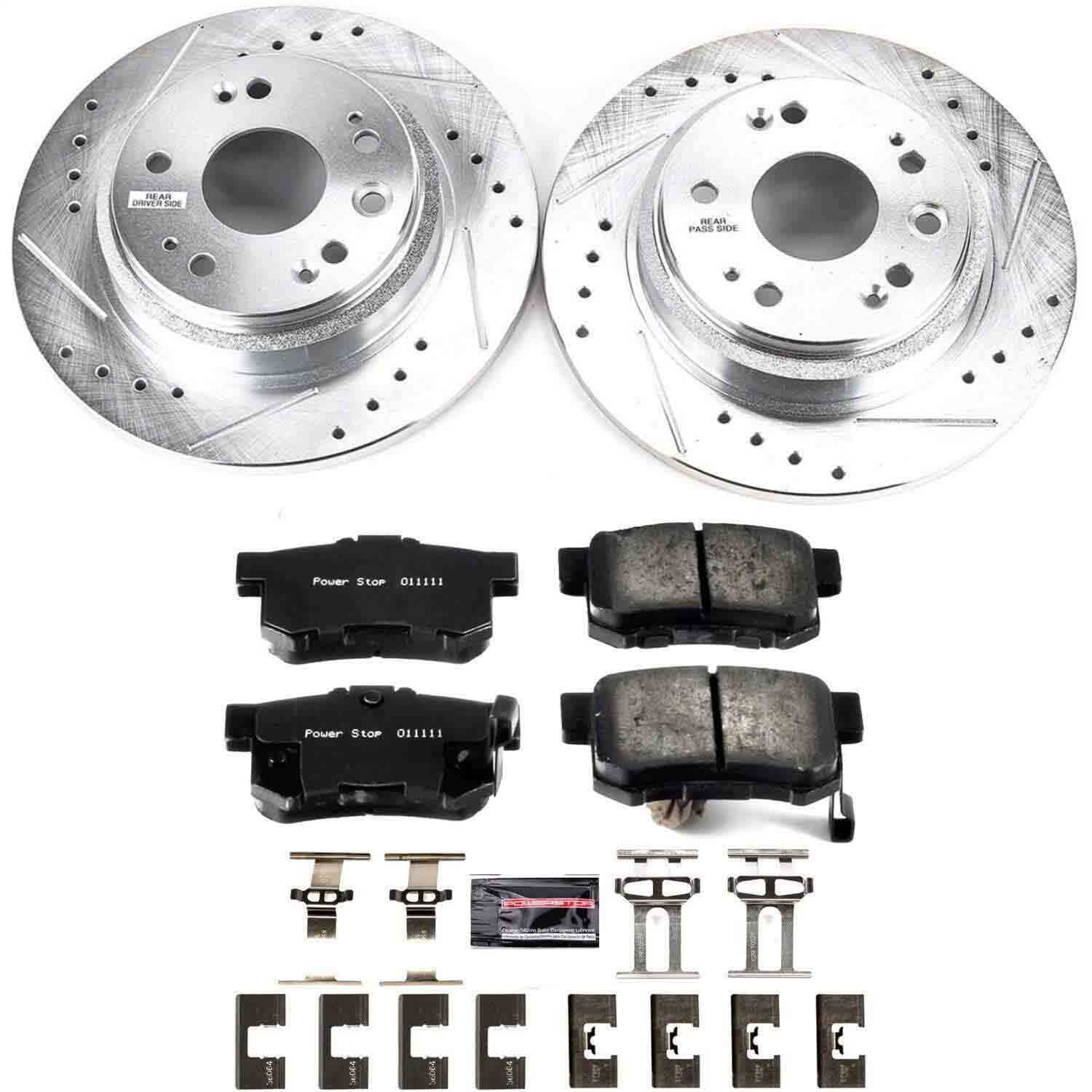 Power Stop - K4989 - Rear - Disc Brake Pad and Rotor Kit image 1