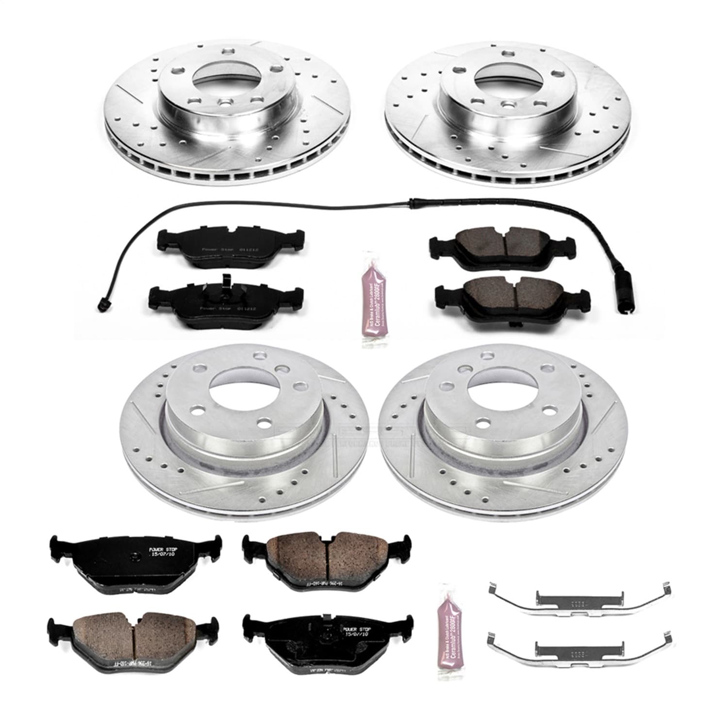 Power Stop - K499 - Front and Rear - Disc Brake Pad and Rotor Kit image 1