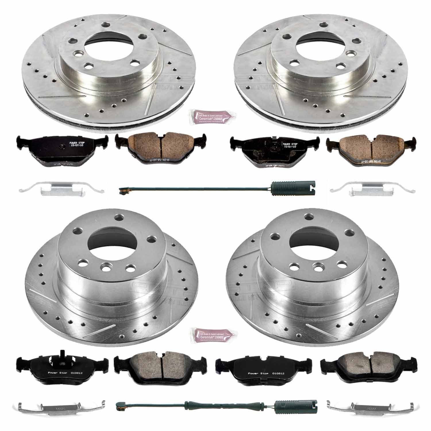 Power Stop - K500 - Front and Rear - Disc Brake Pad and Rotor Kit image 1
