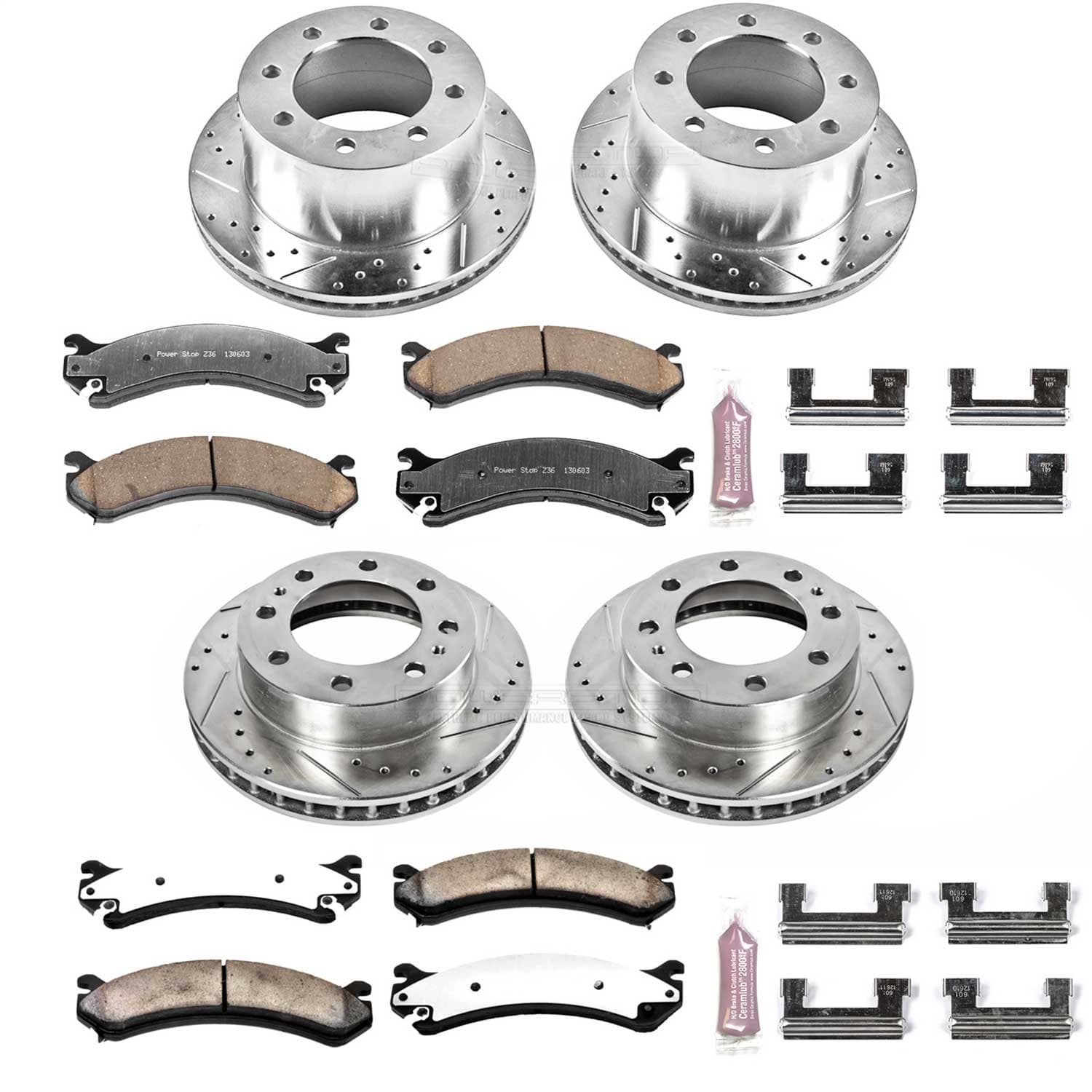 Power Stop - K5338-36 - Front and Rear - Disc Brake Pad and Rotor Kit image 1