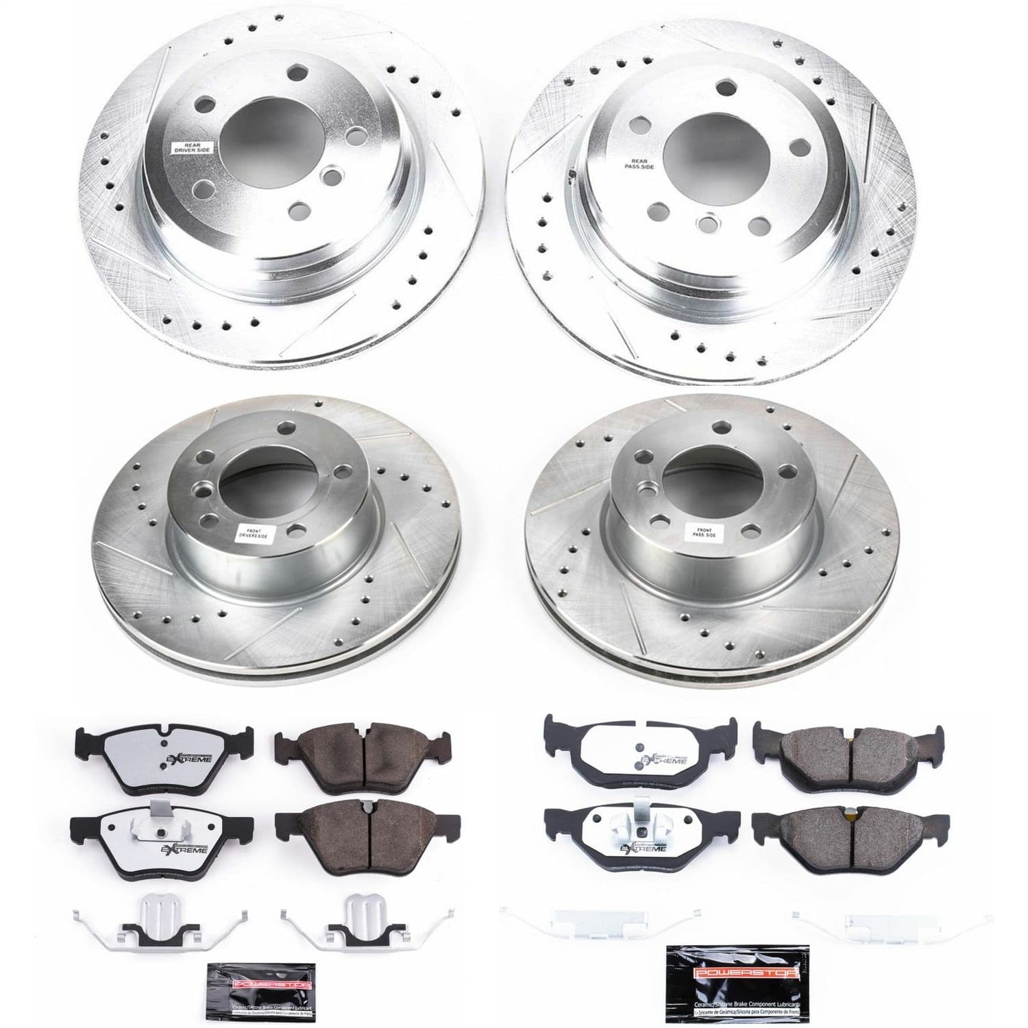 Power Stop - K5357-26 - Front and Rear - Disc Brake Pad and Rotor Kit image 1