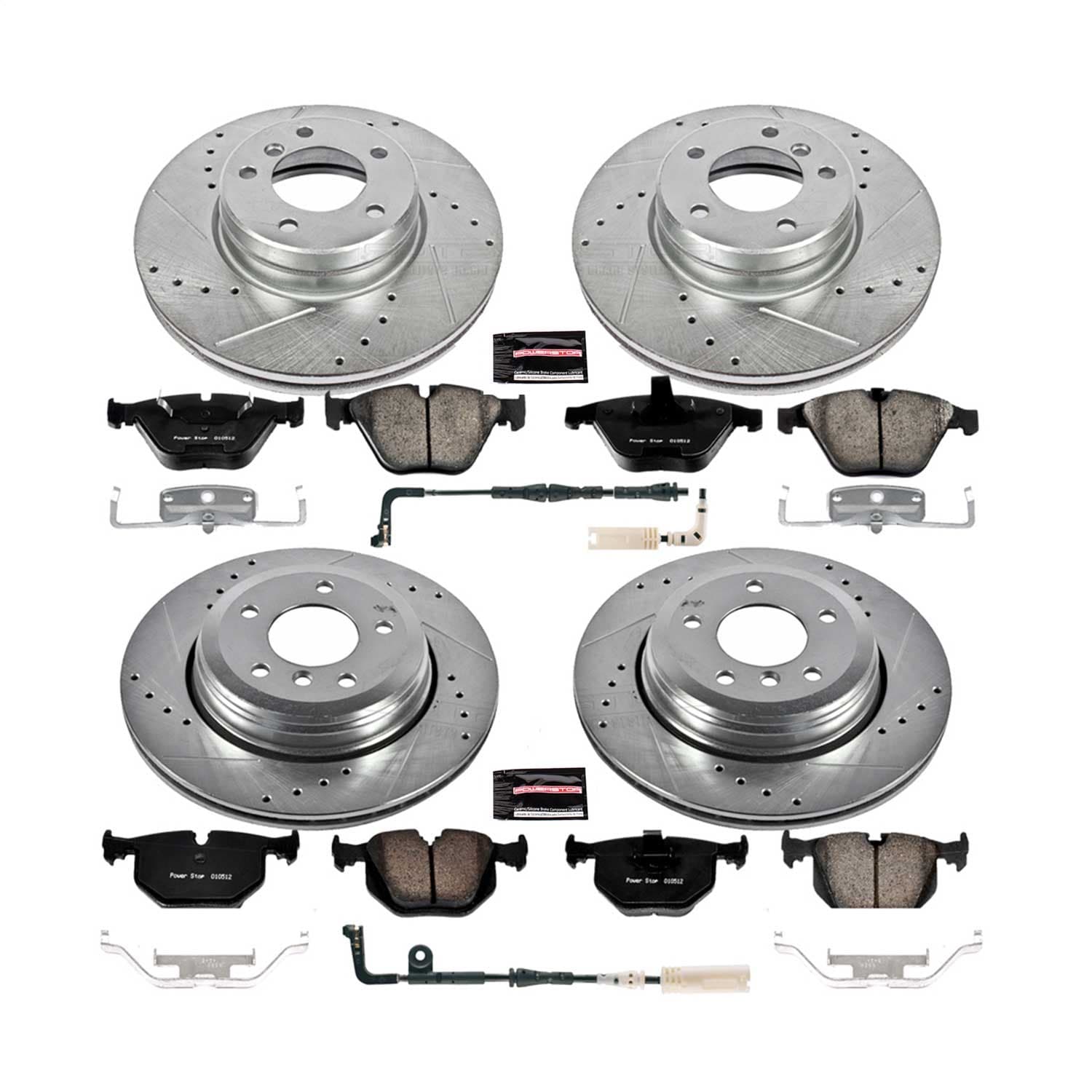 Power Stop - K5360 - Front and Rear - Disc Brake Pad and Rotor Kit image 1