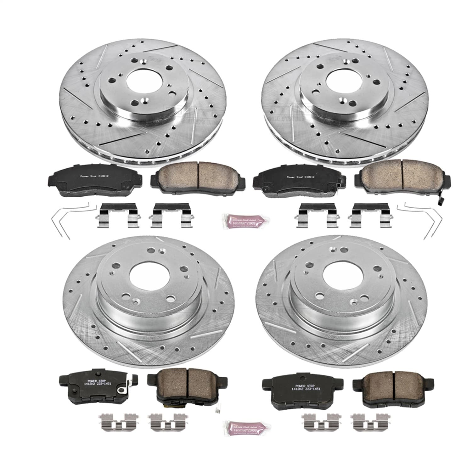 Power Stop - K5391 - Front and Rear - Disc Brake Pad and Rotor Kit image 1