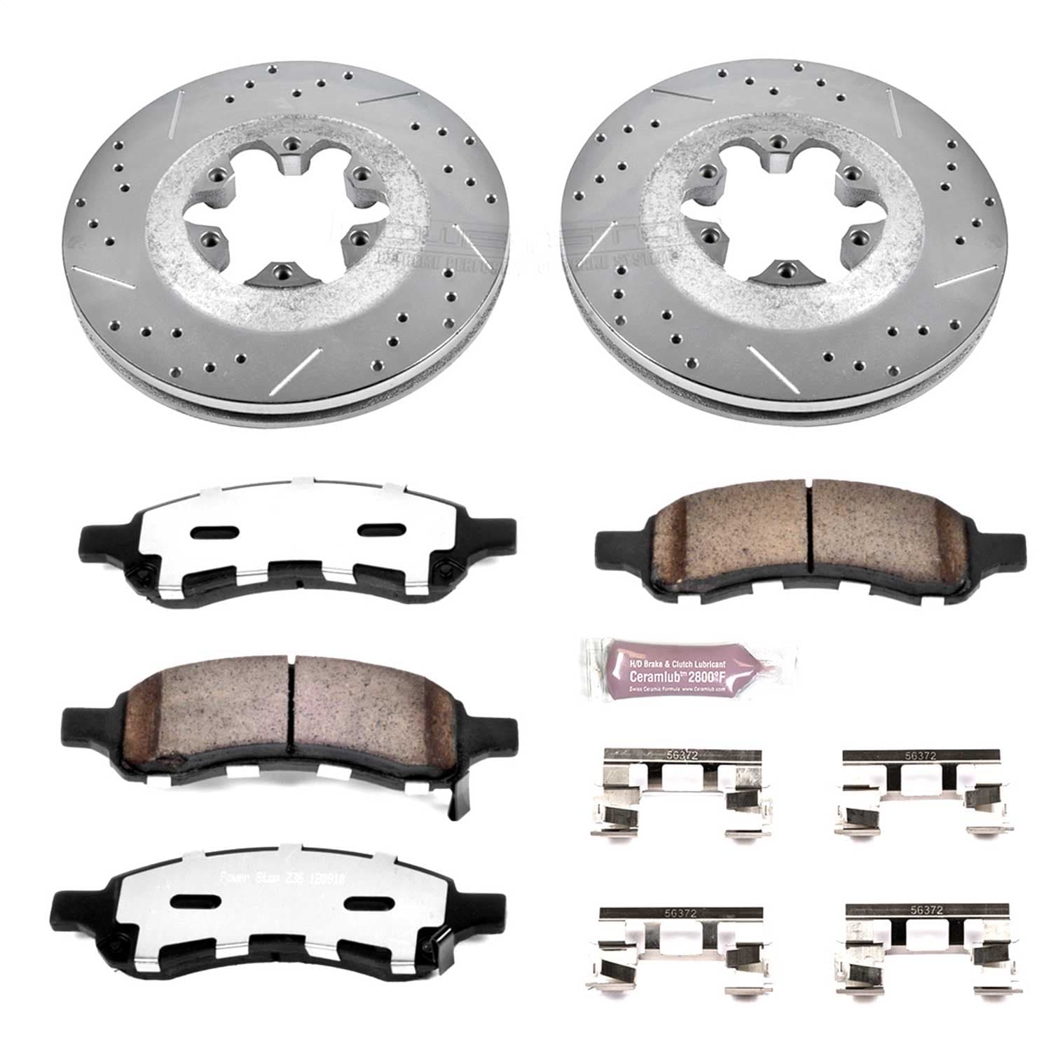 Power Stop - K5405-36 - Front - Disc Brake Pad and Rotor Kit image 1