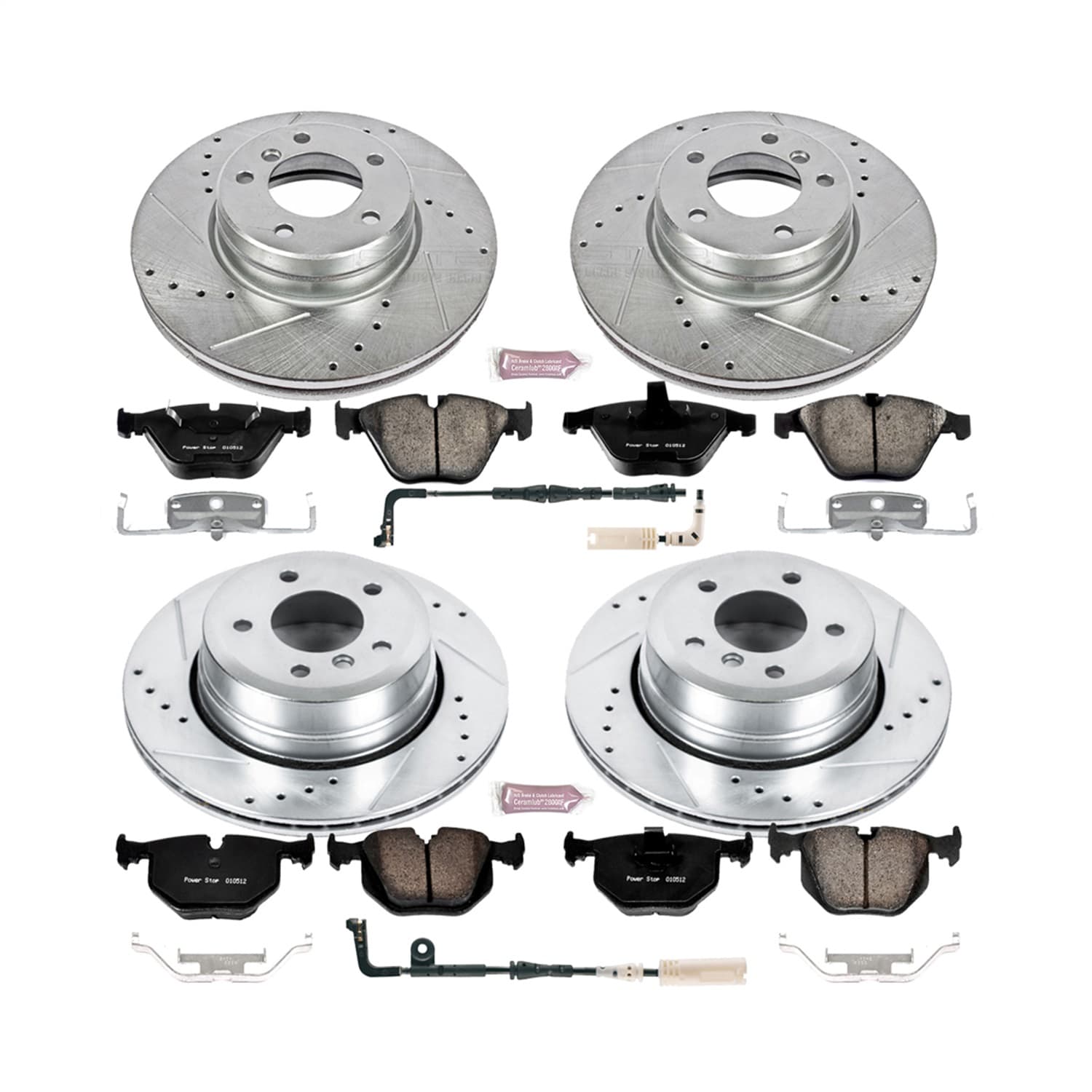 Power Stop - K5439 - Front and Rear - Disc Brake Pad and Rotor Kit image 1