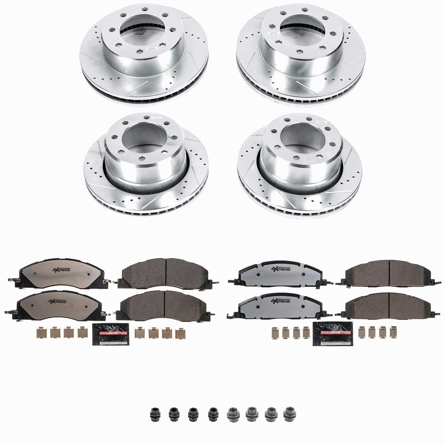 Power Stop - K5458-36 - Front and Rear - Disc Brake Pad and Rotor Kit image 1