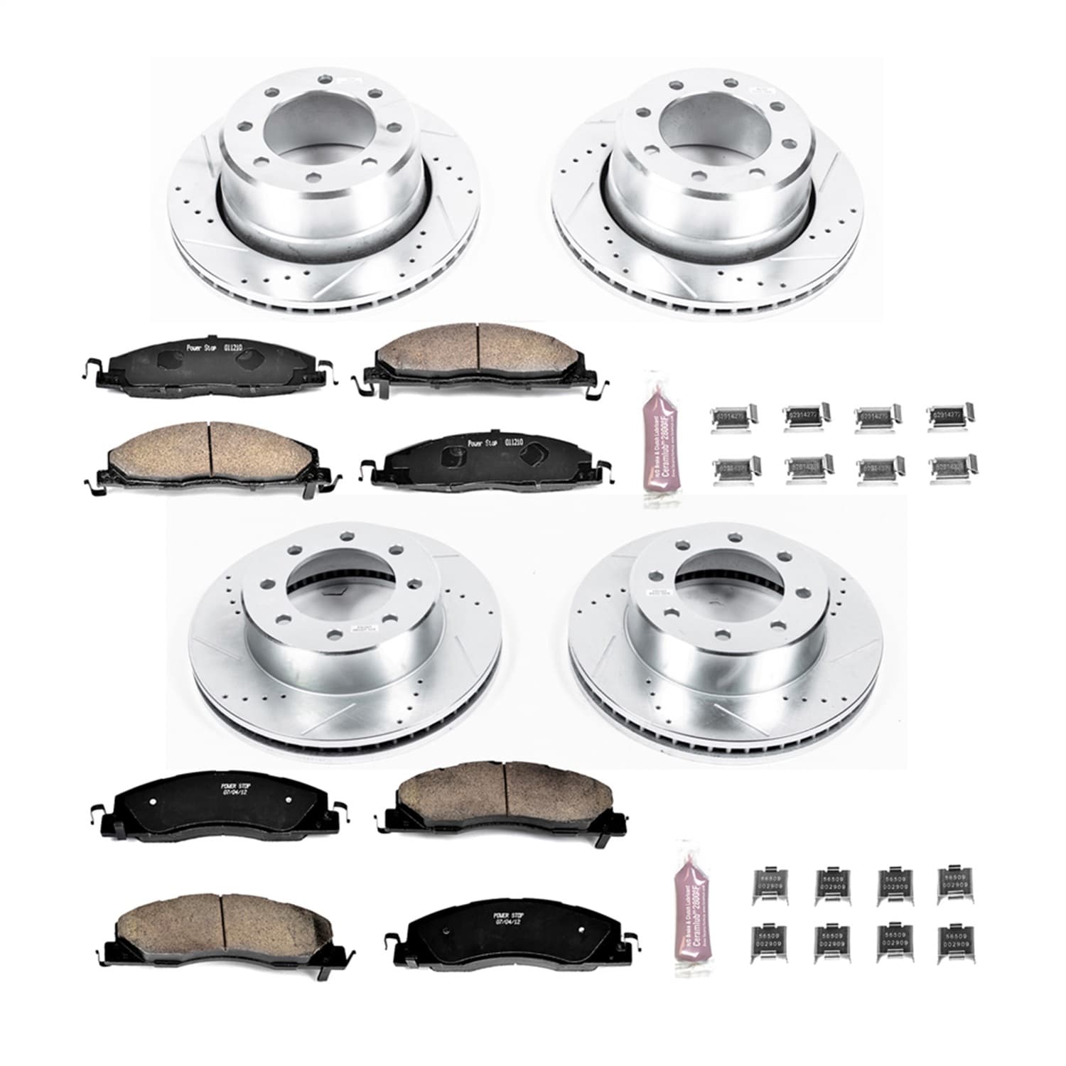 Power Stop - K5458 - Front and Rear - Disc Brake Pad and Rotor Kit image 1