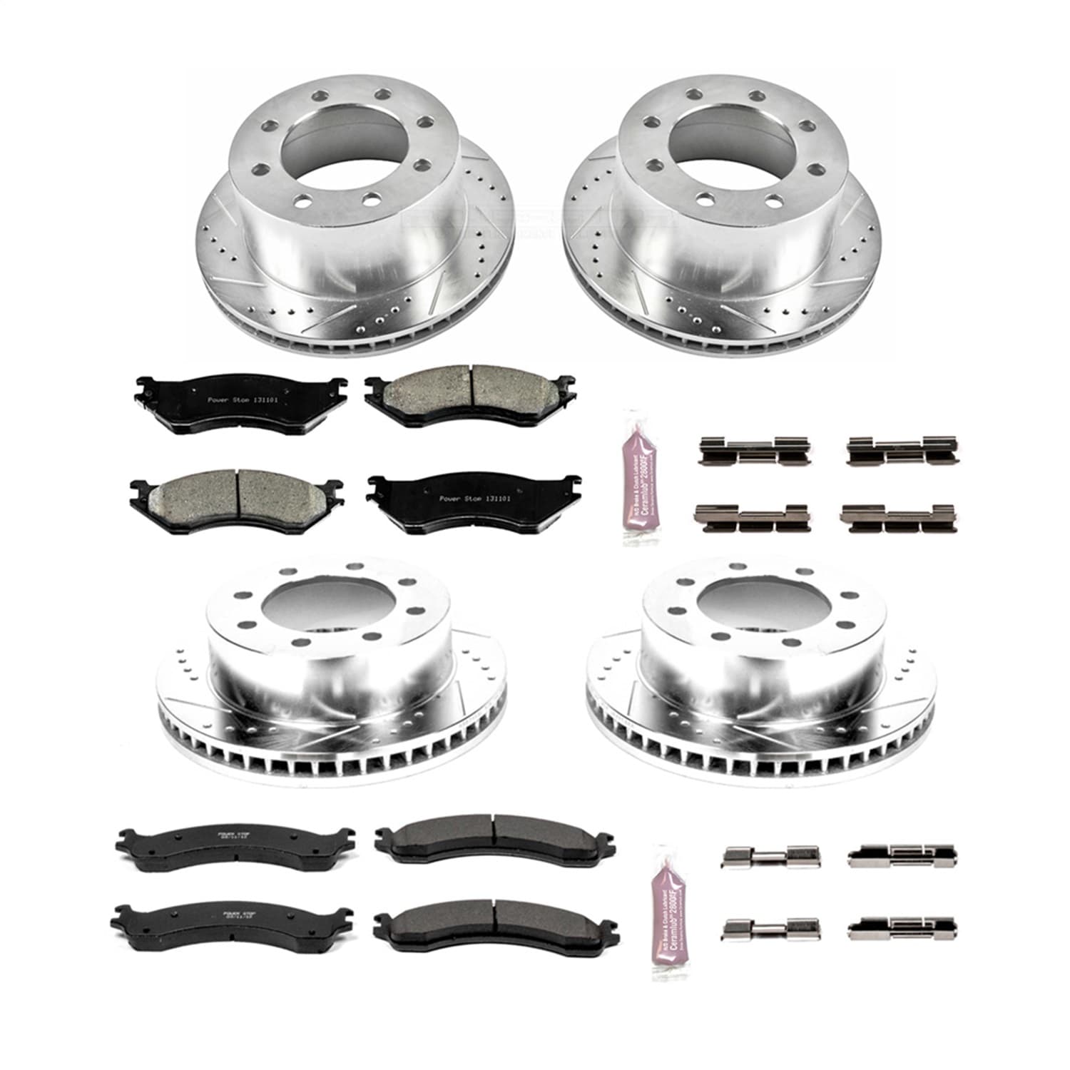 Power Stop - K5466 - Front and Rear - Disc Brake Pad and Rotor Kit image 1